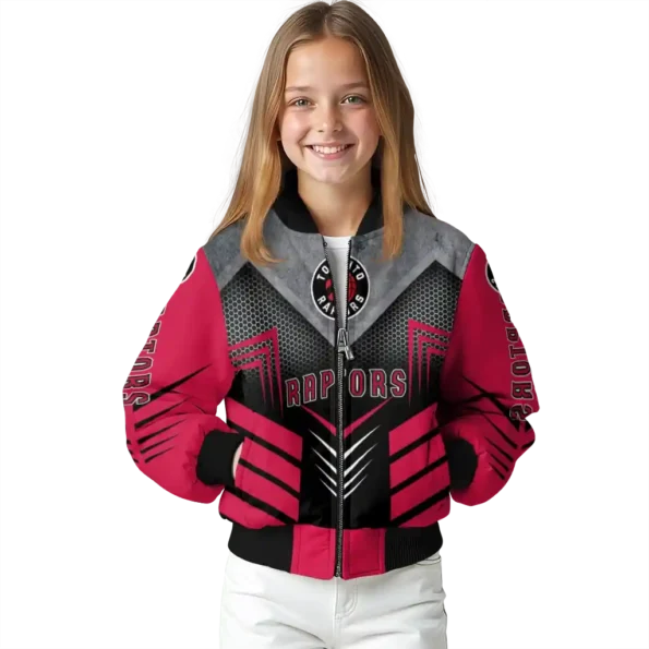 toronto raptors arrow layer red black bomber jacket top rated