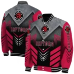 toronto raptors arrow layer red black varsity jacket best selling.webp