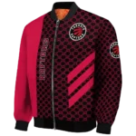 toronto raptors triple side stripes red black bomber jacket best selling