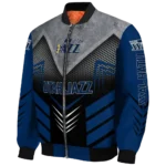 utah jazz arrow layer navy black bomber jacket best selling