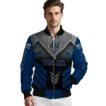 utah jazz arrow layer navy black bomber jacket best selling