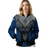 utah jazz arrow layer navy black bomber jacket best selling