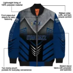 utah jazz arrow layer navy black bomber jacket best selling