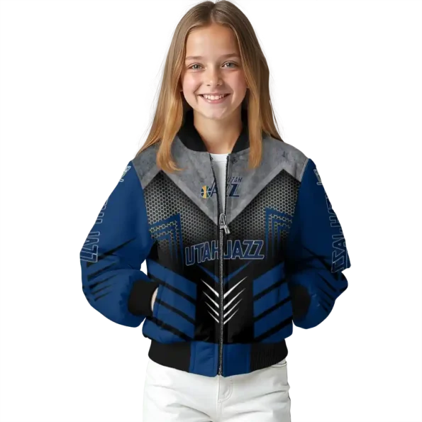 utah jazz arrow layer navy black bomber jacket top rated