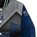 utah jazz arrow layer navy black varsity jacket best selling.webp