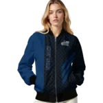 utah jazz triple side stripes navy black bomber jacket best selling