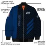 utah jazz triple side stripes navy black bomber jacket best selling