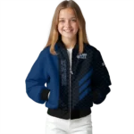 utah jazz triple side stripes navy black bomber jacket best selling