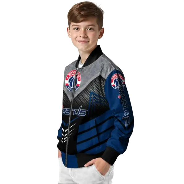 washington wizards arrow layer blue black bomber jacket trendy