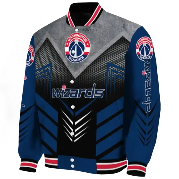 washington wizards arrow layer blue black varsity jacket best selling.webp
