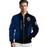 washington wizards triple side stripes blue black bomber jacket best selling