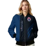 washington wizards triple side stripes blue black bomber jacket best selling