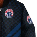 washington wizards triple side stripes blue black bomber jacket best selling