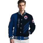 washington wizards triple side stripes blue black varsity jacket best selling.webp