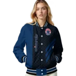 washington wizards triple side stripes blue black varsity jacket best selling.webp