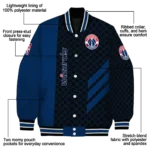 washington wizards triple side stripes blue black varsity jacket best selling.webp