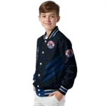 washington wizards triple side stripes blue black varsity jacket best selling.webp